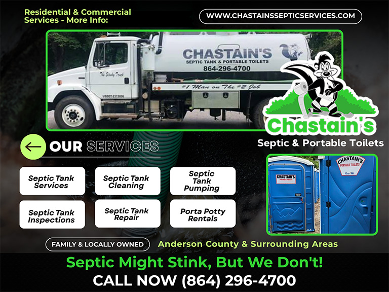 CHASTAIN’S SEPCTIC & PORTA POTTIES, ANDERSON COUNTY, SC