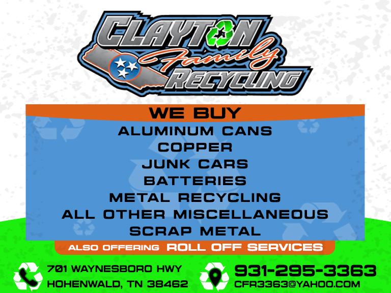 CLAYTON FAMILY RECYCLING, LEWIS COUNTY, TN