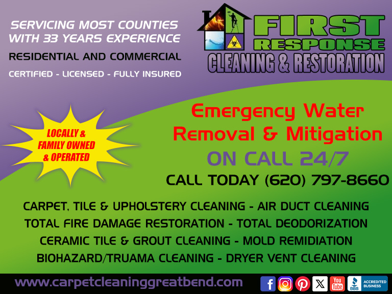 FIRST RESPONSE CLEANING, BARTON COUNTY, KS