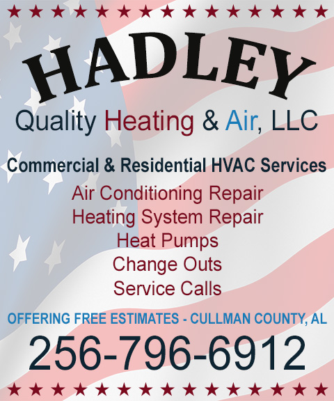 HADLEY QUALITY HEATING AND AIR, CULLMAN COUNTY, AL