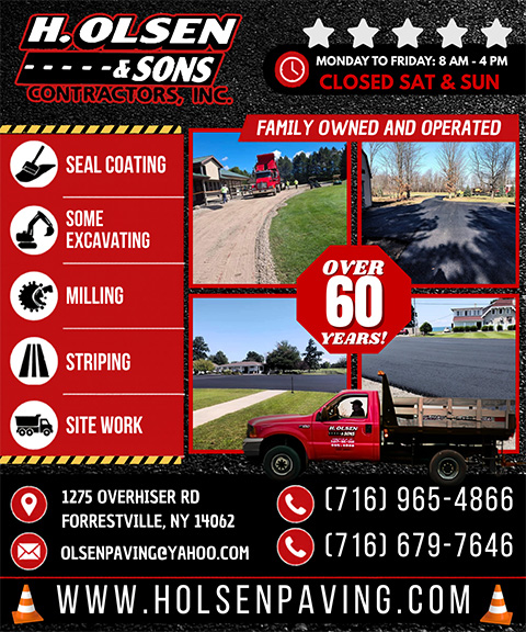 H.OLSEN & SONS CONTRACTORS INC, CHAUTAUQUA COUNTY, NY