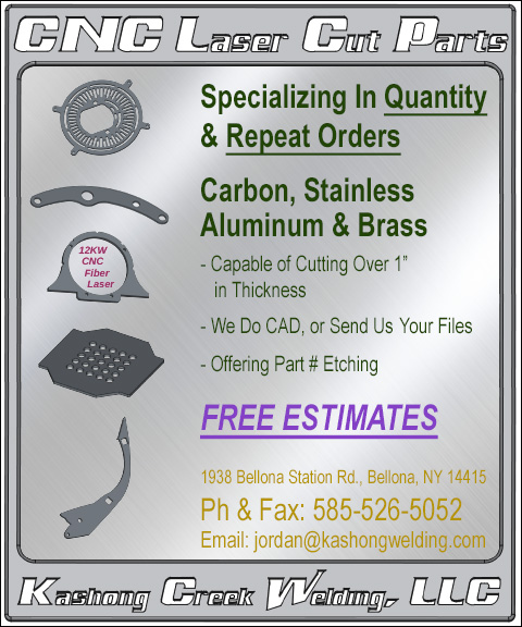 KASHONG CREEK WELDING, YATES COUNTY, NY