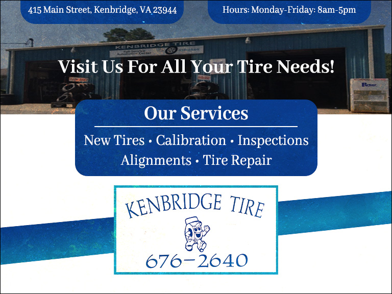 KENBRIDGE TIRE AUTO SERVICES, Lunenburg COUNTY, VA