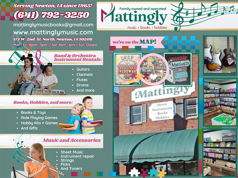 MATTINGLY MUSIC, BOOKS & HOBBIES, JASPER COUNTY, IA