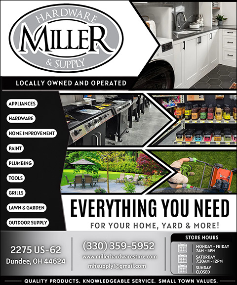 MILLER HARDWARE & SUPPLY, TUSCARAWAS COUNTY, OH