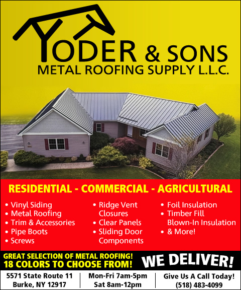 Yoder & Sons Metal Roofing Supply LLC, Franklin County, NY