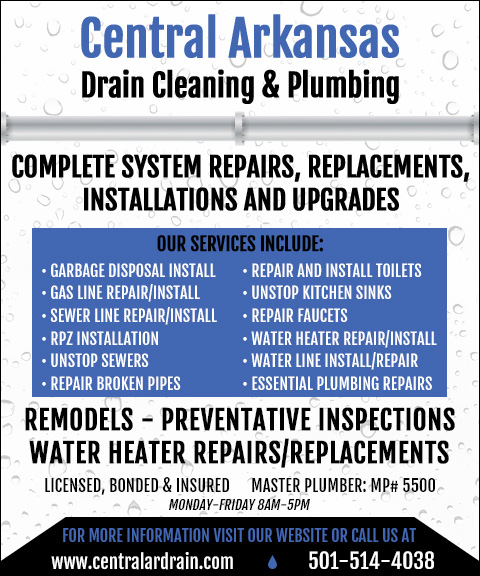 CENTRAL ARKANSAS DRAIN CLEANING & PLUMBING, FAULKNER COUNTY, AR