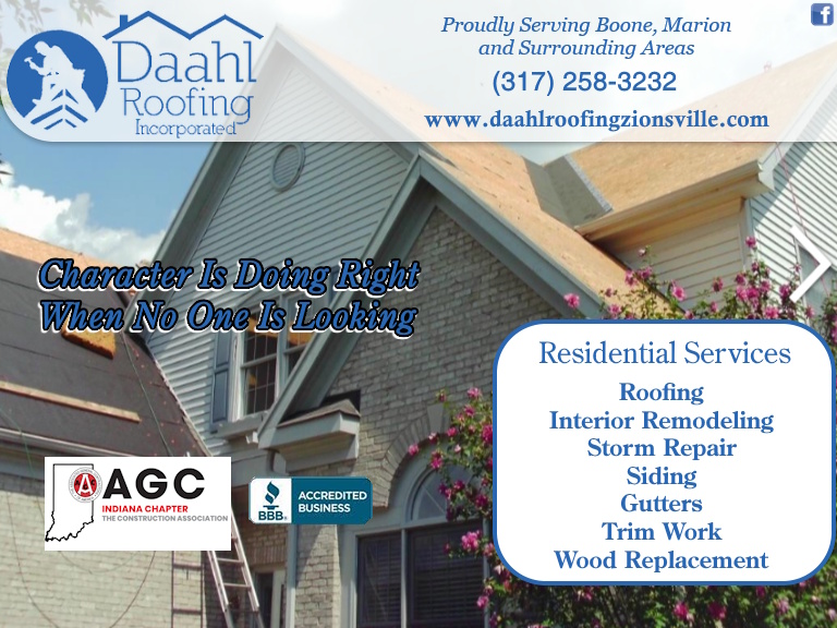 DAAHL ROOFING INC, BOONE COUNTY, IN