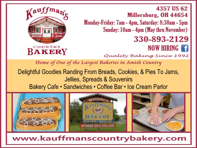 KAUFFMAN’S COUNTRY BAKERY, HOLMES COUNTY, OH