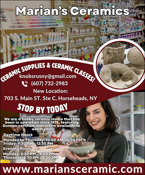 MARIAN’S CERAMICS, CHEMUNG COUNTY, NY