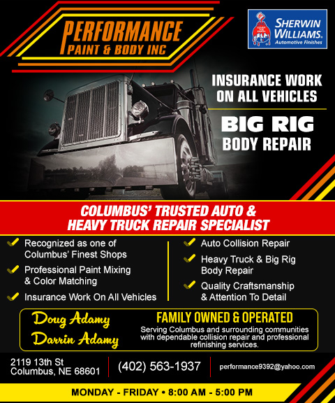 PERFORMANCE PAINT & BODY LLC, Platte COUNTY, NE