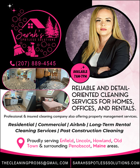 SARAH’S SPOTLESS SOLUTIONS, PENOBSCOT COUNTY, ME