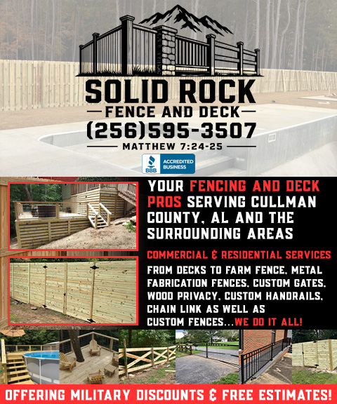 SOLID ROCK FENCE & DECK, CULLMAN COUNTY, AL