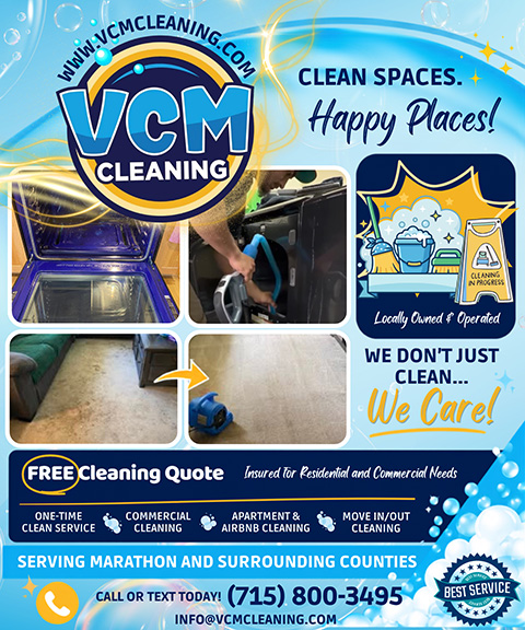 vcmcleaning VCM CLEANING, MARATHON COUNTY, WI
