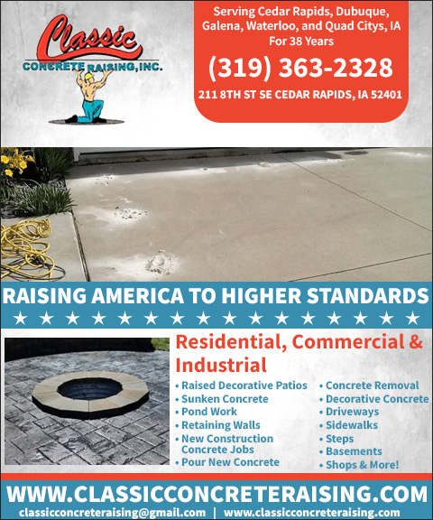 CLASSIC CONCRETE RAISING, DUBUQUE COUNTY, IA