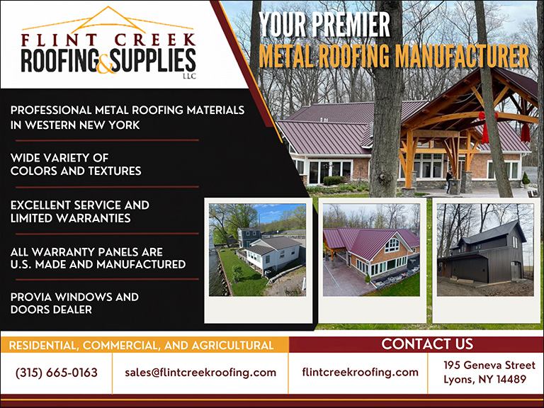 FLINT CREEK ROOFING & SUPPLY, WAYNE COUNTY, NY