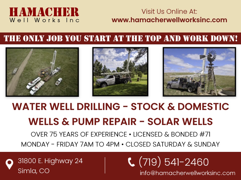 HAMACHER WELL WORKS INC, ELBERT COUNTY, CO