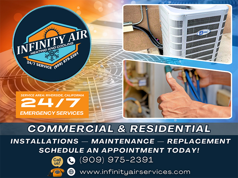 INFINITY AIR HEATING AND COOLING, RIVERSIDE COUNTY, CA