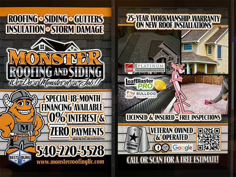 MONSTER ROOFING, SPOTSYLVANIA COUNTY, VA