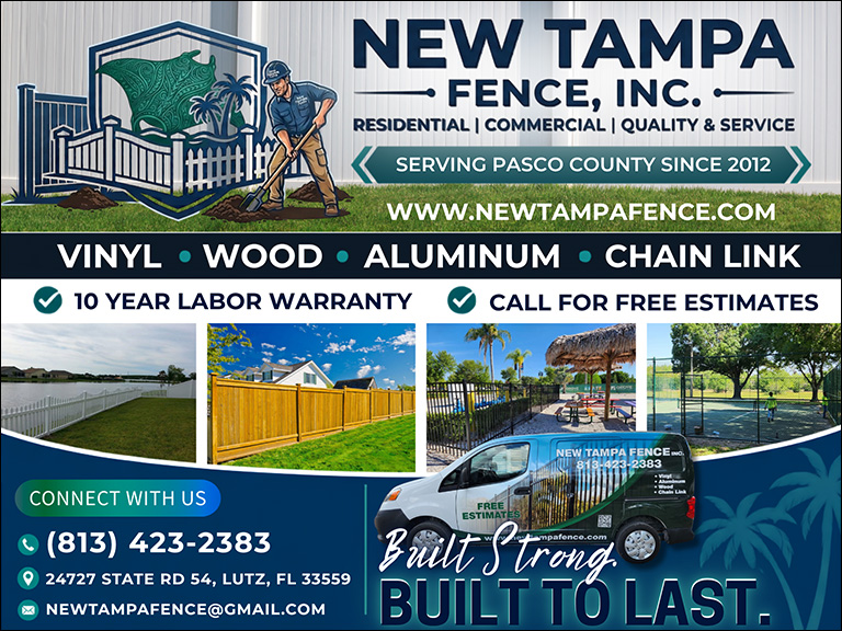 NEW TAMPA FENCE, PASCO COUNTY, FL
