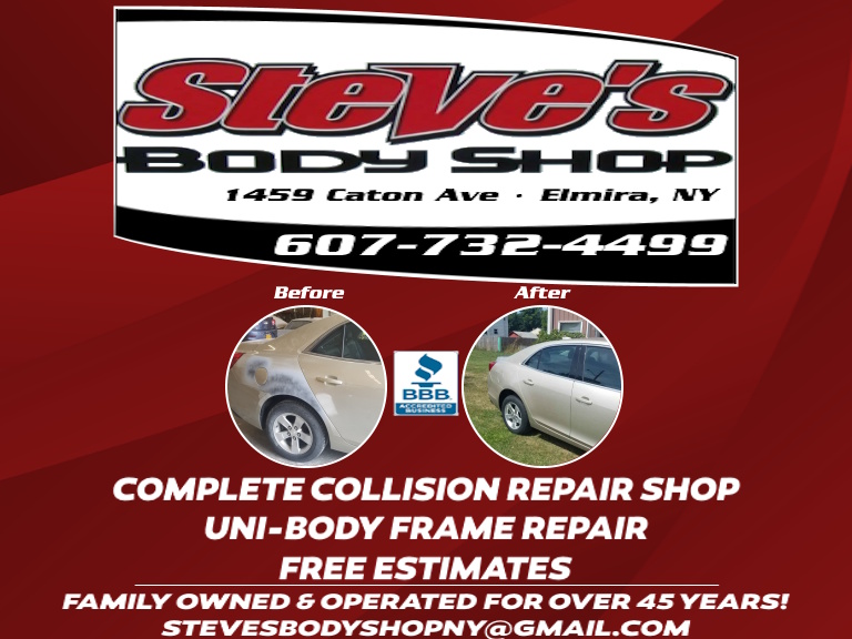 STEVE’S BODY SHOP, CHEMUNG COUNTY, NY