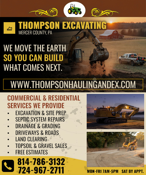 THOMPSON EXCAVATING, LLC, Mercer County, PA