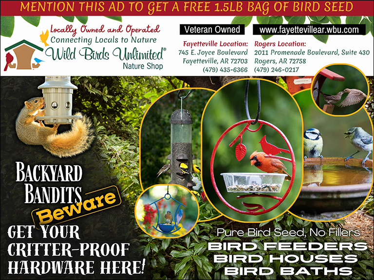 WILD BIRDS UNLIMITED, BENTON COUNTY, AR