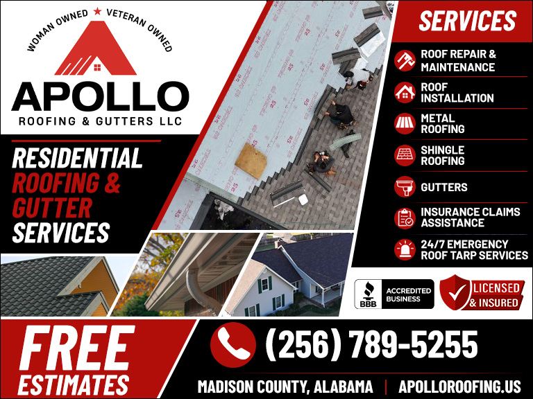 APOLLO ROOFING & GUTTERS, Madison County, AL