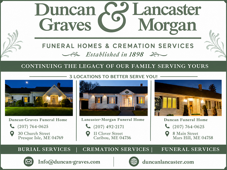 duncangraves DUNCAN-GRAVES & LANCASTER MORGAN FUNERAL HOME, AROOSTOOK COUNTY, ME