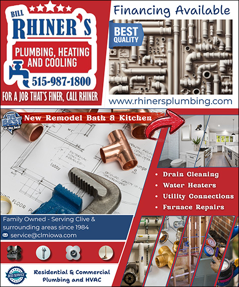 RHINER’S PLUMBING, HEATING, & COOLING, DALLAS COUNTY, IA