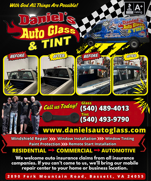 danielsautoglassandtint daniels auto tint, patrick county, va