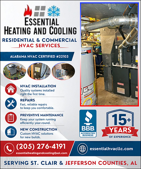 ESSENTIAL HEATING AND COOLING LLC, St. Clair County, AL