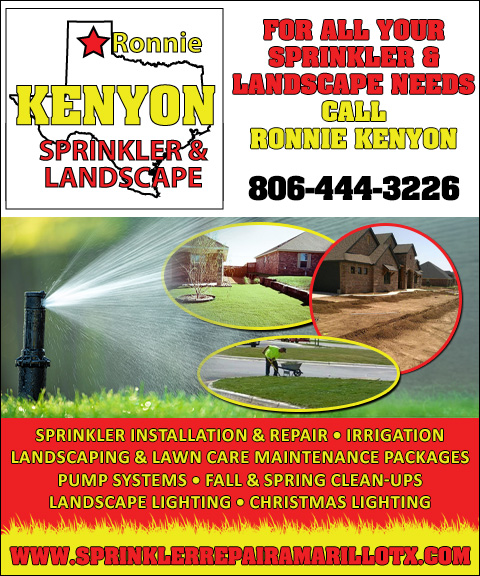 RONNIE KENYON SPRINKLER & LANDSCAPE, POTTER COUNTY, TX